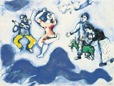 Die Gefaehrten Charlots 1939  by Marc Chagall Oil Painting reproduction