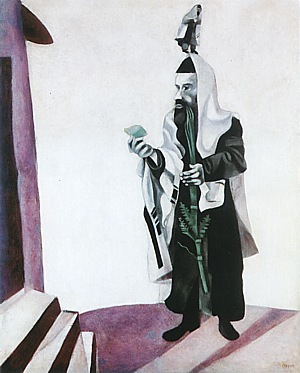 Feast Day (Rabbi with Lemon), 1914  by Marc Chagall Oil Painting reproduction