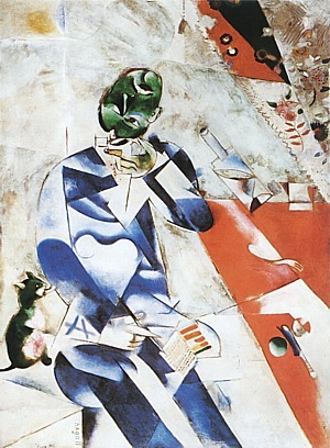  Half Past Three(The Poet),1911  by Marc Chagall Oil Painting reproduction