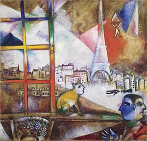 Paris Through the Window (Paris par la fentre)1913 by Marc Chagall Oil Painting reproduction