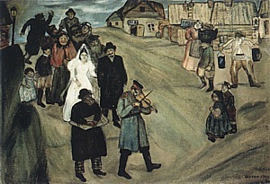 Russian Wedding, 1909  by Marc Chagall Oil Painting reproduction