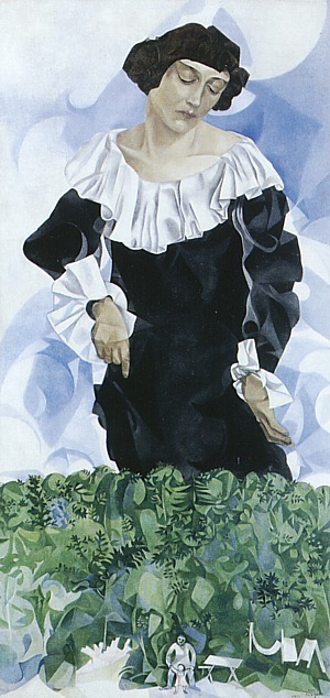 Bella with White Collar, 1917 by Marc Chagall Oil Painting reproduction