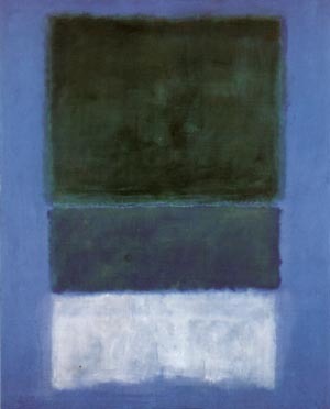 No 14 White and Greens in Blue  by Mark Rothko Oil Painting reproduction