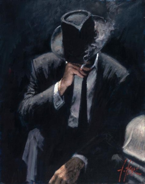 Buenos Aires Night (Smoking under the light) by Fabian Perez Oil Painting reproduction