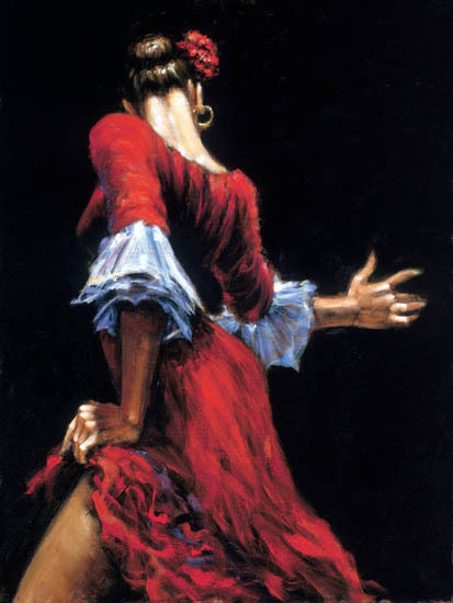 Flamenco Dancer III  by Fabian Perez Oil Painting reproduction
