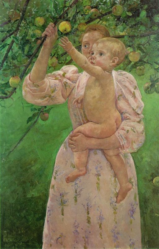 Child Picking a Fruit 1893  by Mary Cassatt Oil Painting reproduction