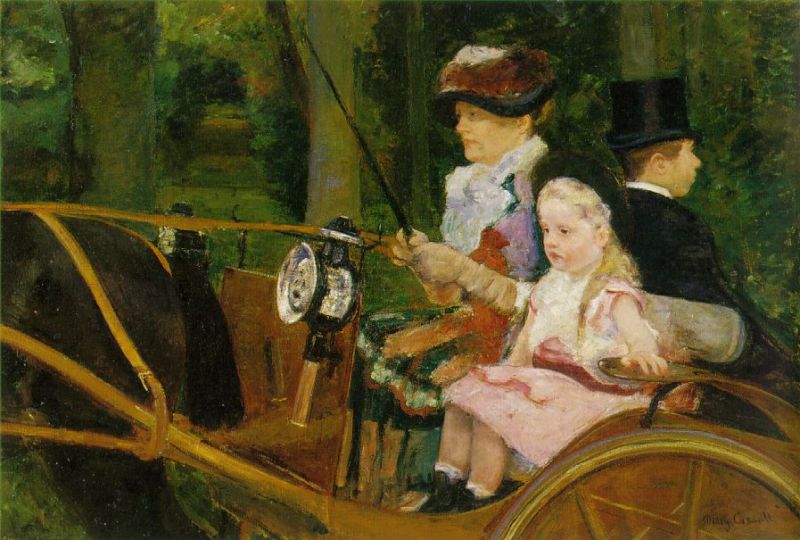 Driving 1881by Mary Cassatt Oil Painting reproduction