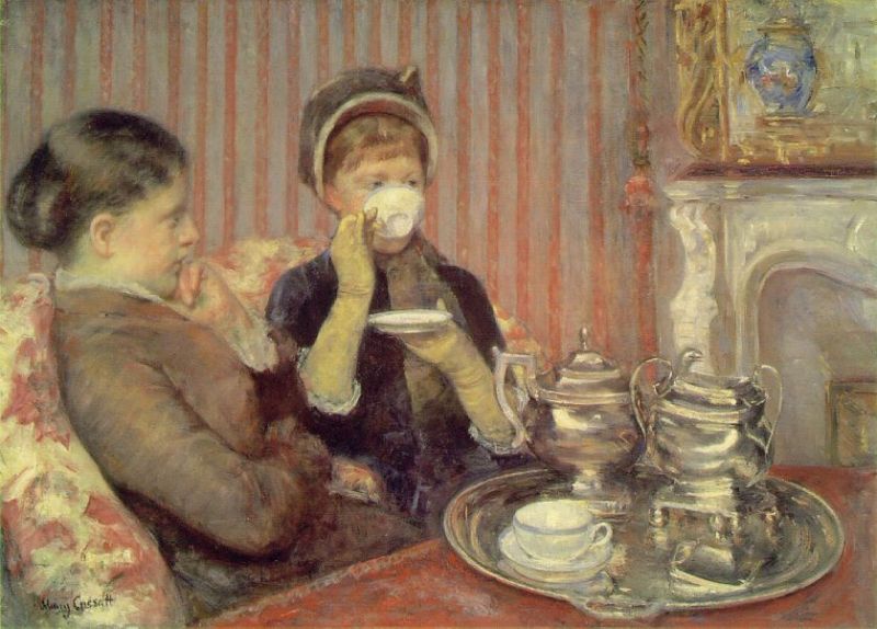 Five O'Clock Tea  1880 by Mary Cassatt Oil Painting reproduction