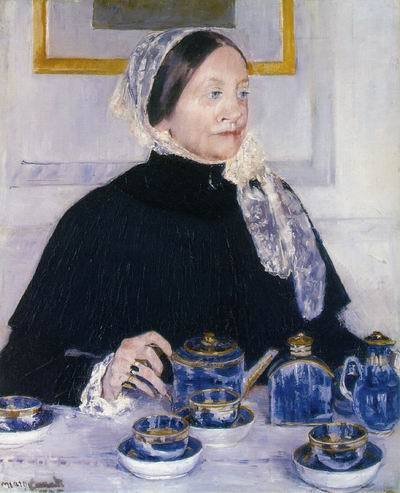 Lady at the Tea Table   by Mary Cassatt Oil Painting reproduction