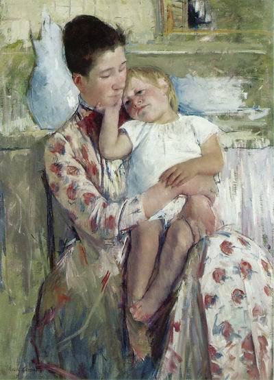 Mother and Child  by Mary Cassatt Oil Painting reproduction
