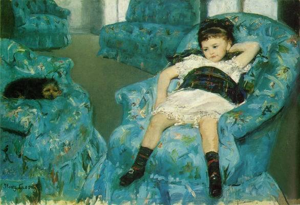 Portrait of a Little Girl   by Mary Cassatt Oil Painting reproduction