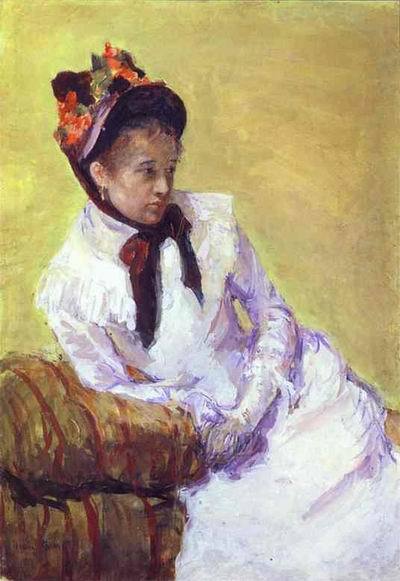 Self-Portrait. c. 1878  by Mary Cassatt Oil Painting reproduction