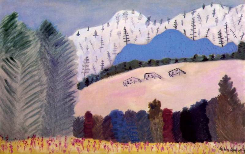 Three cows   by Milton Avery Oil Painting reproduction