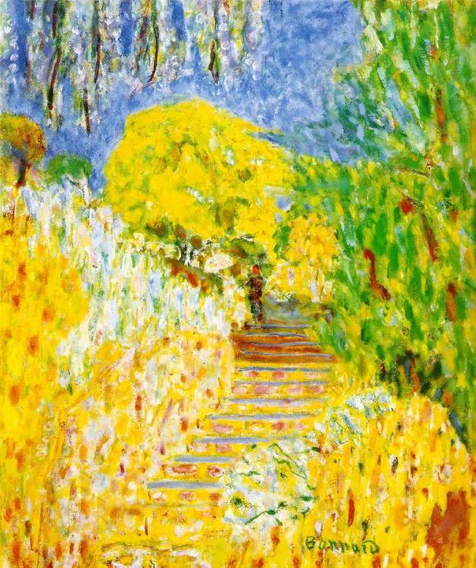 L'escalier du jardin (The Garden Steps)  c.1940  by Pierre Bonnard Oil Painting reproduction