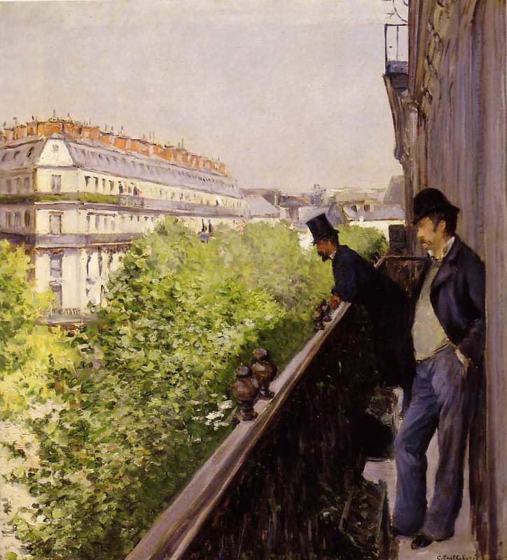 A Balcony 1880   by Gustave Caillebotte  Oil Painting reproduction