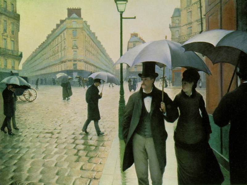 Rainy Day  1877  by Gustave Caillebotte  Oil Painting reproduction