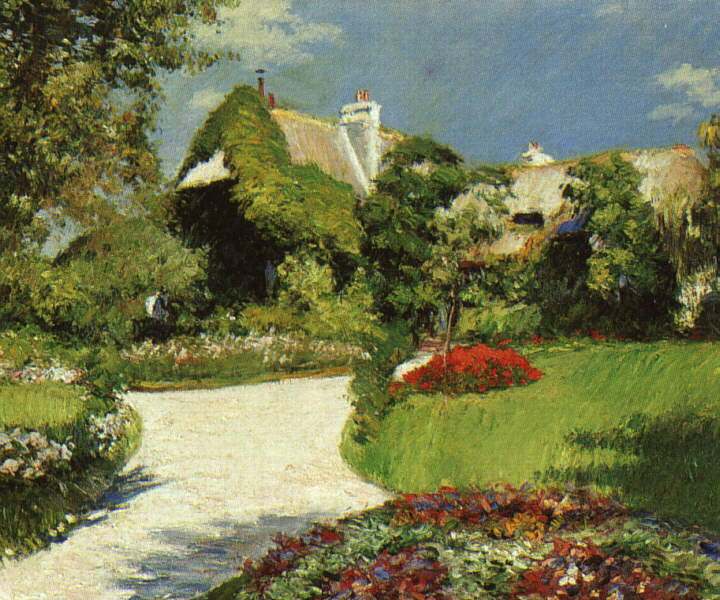 Thatched Cottage at Trouville   1882  by Gustave Caillebotte  Oil Painting reproduction