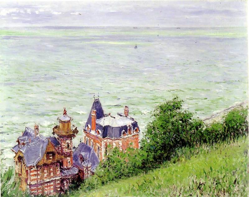 Villas at Trouville 1884   by Gustave Caillebotte  Oil Painting reproduction