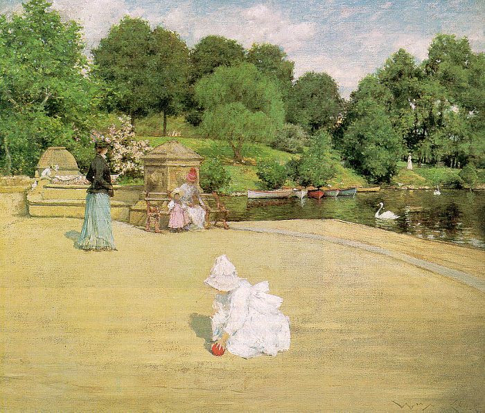 Early Morning Stroll 1887-91  by William Merrit Chase Oil Painting reproduction