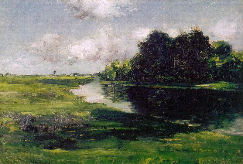  Long Island Landscape after a Shower of Rain, 1885-89  by William Merrit Chase Oil Painting reproduction