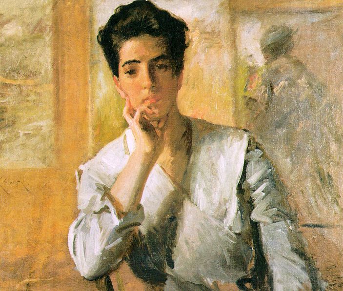 Portrait of Kate Freeman Clark  1902  by William Merrit Chase Oil Painting reproduction