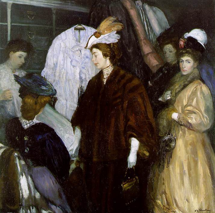 The Shoppers  1907  by William Glackens Oil Painting reproduction