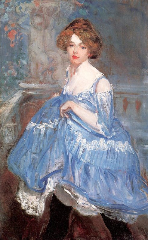 Dancer in Blue   1905  by William Glackens Oil Painting reproduction