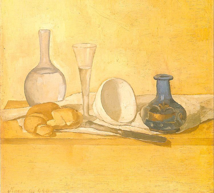 Still-Life with a Brioche  1920  by Georgio Morandi Oil Painting reproduction