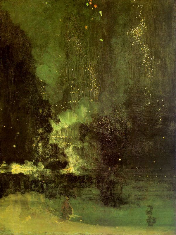 Nocturne in Black and Gold, The Falling Rocket, 1875  by James McNeill Whistler Oil Painting reproduction