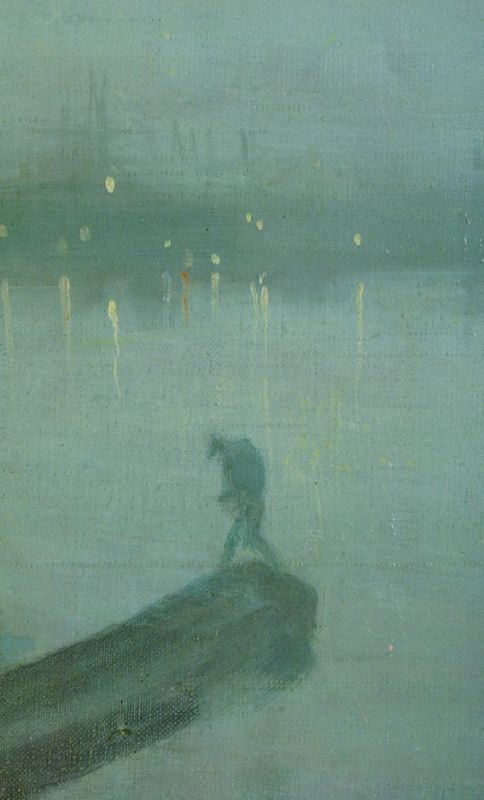 Nocturne in Blue and Gold, Old Battersea Bridge(Detail)  1872   by James McNeill Whistler Oil Painting reproduction