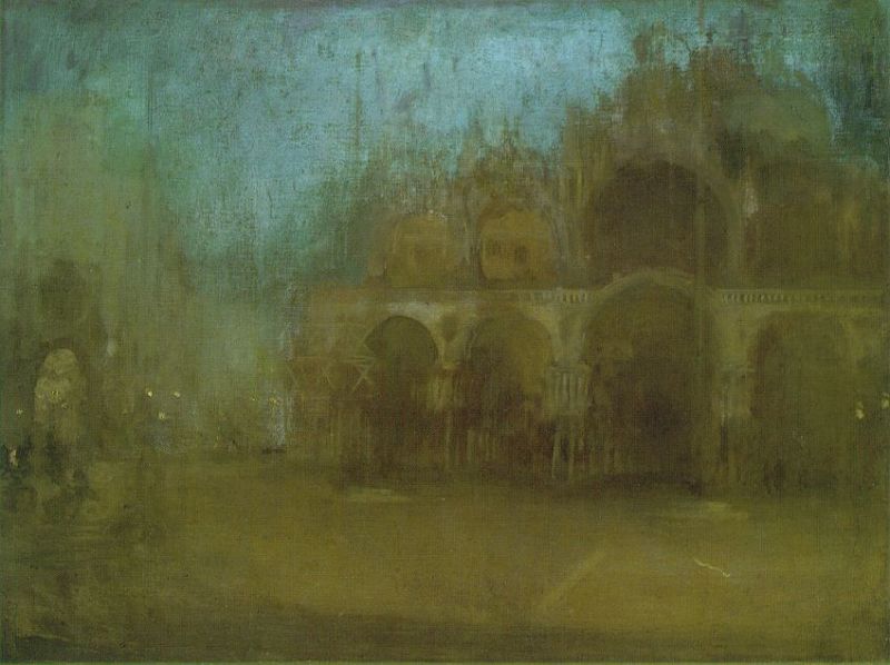 Nocturne, Blue and Gold - St Mark's, Venice  1879-80   by James McNeill Whistler Oil Painting reproduction