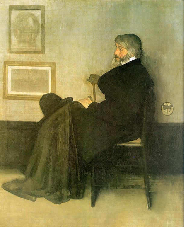 Arrangement in Grey and Black Number 2, Portrait of Thomas Carlyle, 1872-73  by James McNeill Whistler Oil Painting reproduction