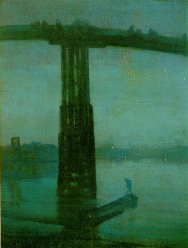 Nocturne, Blue and Gold - Old Battersea Bridge  1872-77 by James McNeill Whistler Oil Painting reproduction
