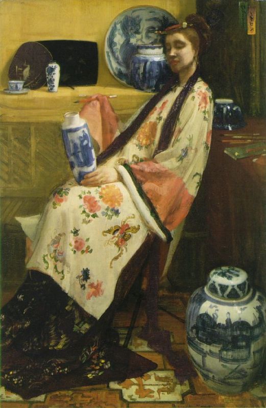 Purple and Rose, The Lange Leizen of the Six Marks  1864 by James McNeill Whistler Oil Painting reproduction