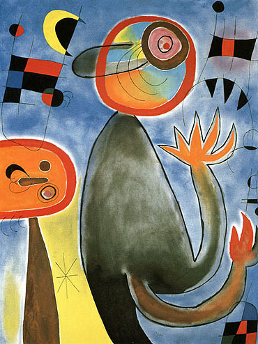Ladders Cross  the Blue Sky 1953  by Joan Miro Oil Painting reproduction
