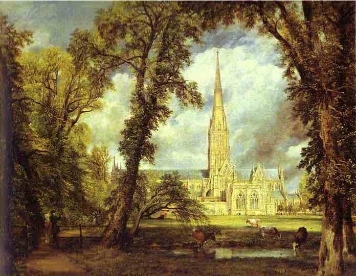 Salisbury Cathedral, from the Bishop's Grounds. 1823 by John Constable Oil Painting reproduction