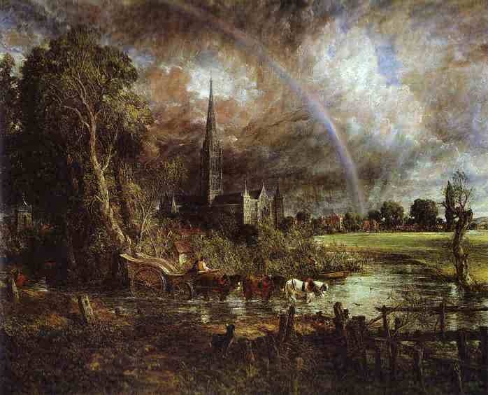 Salisbury Cathedral, from the Meadows. 1831 by John Constable Oil Painting reproduction