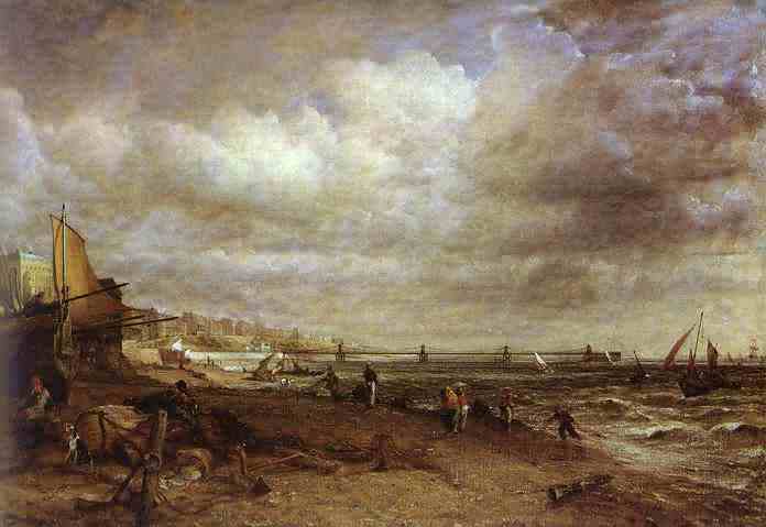 The Chain Pier, Brighton. 1827  by John Constable Oil Painting reproduction