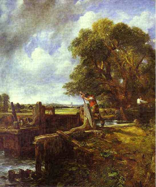 The Lock (A Boat Passing a Lock). 1824  by John Constable Oil Painting reproduction