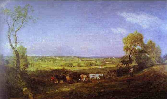 Dedham Vale  Morning 1811  by John Constable Oil Painting reproduction