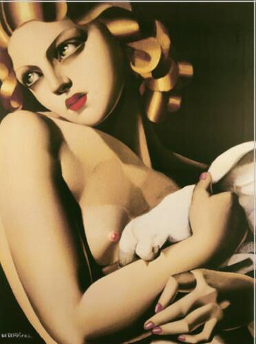 Femme a la Colombe  by Lempicka, Tamara de Oil Painting reproduction