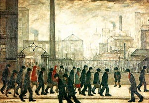 Returning from work 1929  by L S Lowry Oil Painting reproduction