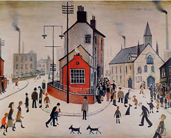 A Street In Clitheroe by L S Lowry Oil Painting reproduction