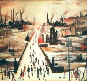 The Canal Bridge  by L S Lowry Oil Painting reproduction