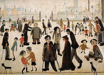 The Cripples 1949 by L S Lowry Oil Painting reproduction