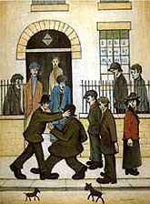 The Fight  by L S Lowry Oil Painting reproduction