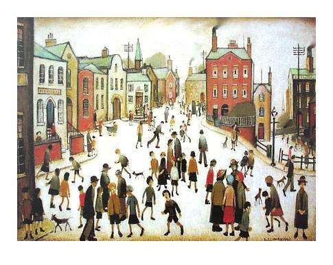 A Village Square  by L S Lowry Oil Painting reproduction