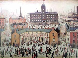 V E DAY by L S Lowry Oil Painting reproduction
