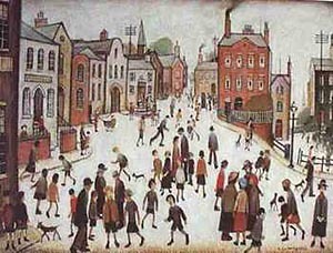 A Village Square  by L S Lowry Oil Painting reproduction