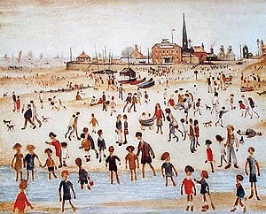 At the Seaside 1946  by L S Lowry Oil Painting reproduction